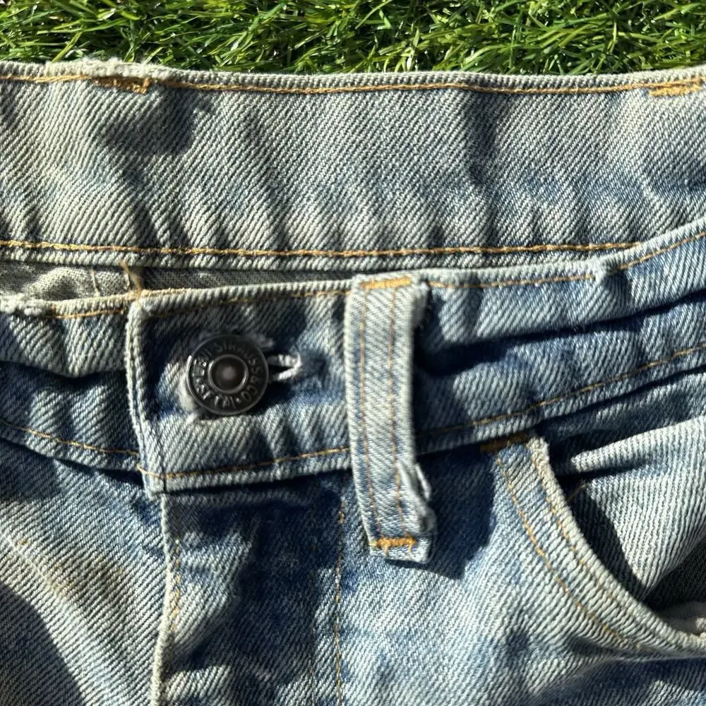 Levis Jeans Orange Tab‎ Size 31 x 28.5 Bell Bottom Flare Blue Flawed